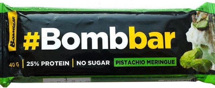 фото упаковки Bombbar батончик глазированный в шоколаде Фисташковая меренга