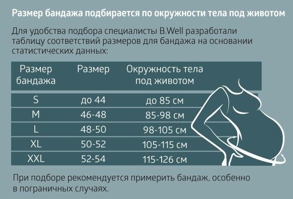 B.Well Бандаж на область малого таза для беременных W-432, L, бандаж, белый, 1 шт.