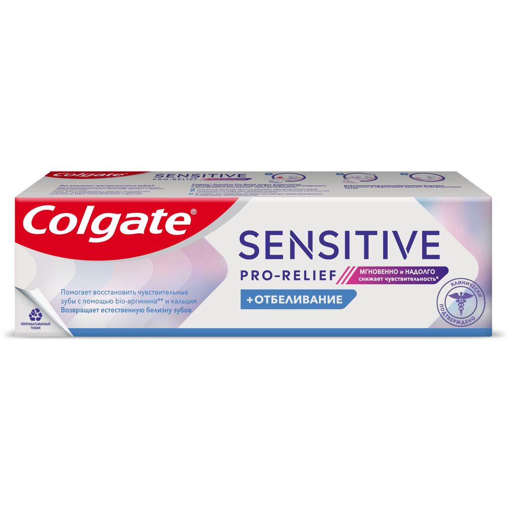 Colgate Sensitive Pro-Relief + отбеливание, паста зубная, 75 мл, 1 шт.