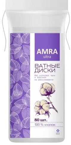 фото упаковки Amra косметические ватные диски