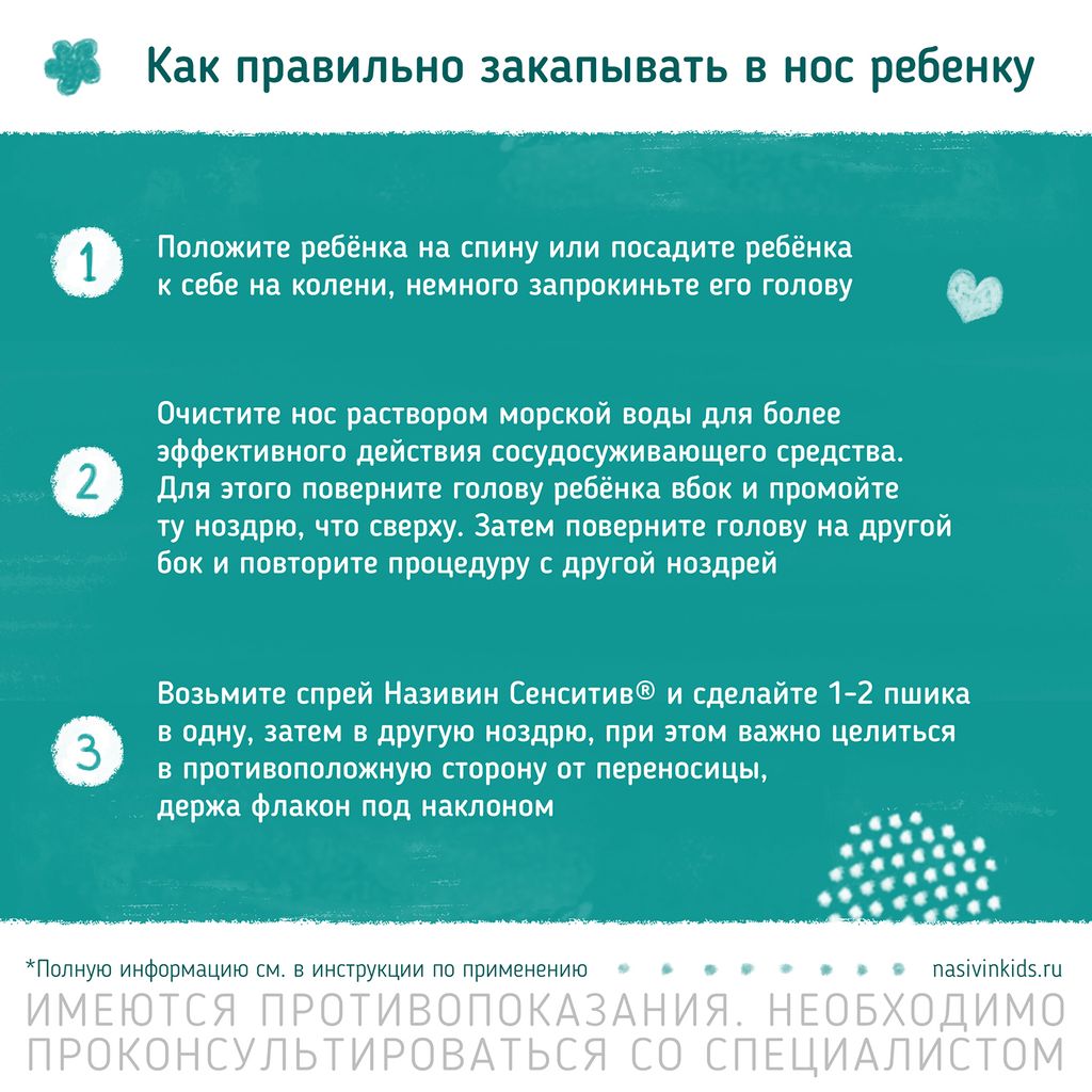 Називин Сенситив, 11.25 мкг/доза, спрей назальный дозированный, для детей от 1 года до 6 лет, 10 мл, 1 шт.