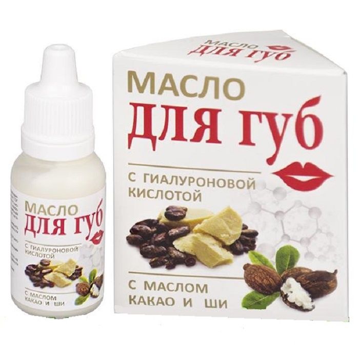фото упаковки Масло для губ с гиалуроновой кислотой маслом Какао и Ши