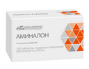 Аминалон, 250 мг, таблетки, покрытые оболочкой, 100 шт.