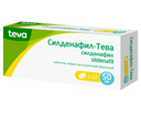 Силденафил-Тева, 50 мг, таблетки, покрытые пленочной оболочкой, 12 шт.