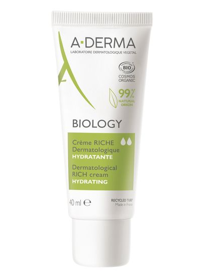 A-Derma Biology Крем Увлажняющий насыщенный, крем, для хрупкой кожи, 40 мл, 1 шт.