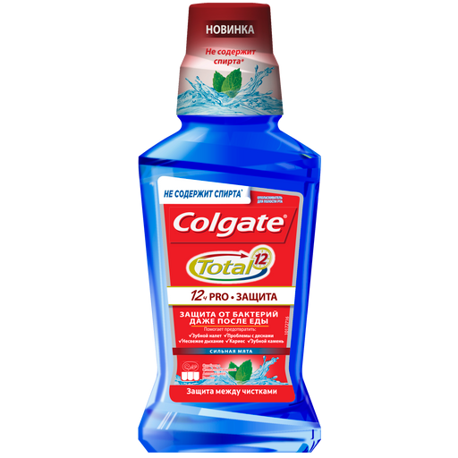 Colgate Total Pro ополаскиватель Сильная Мята, раствор для полоскания полости рта, 250 мл, 1 шт.