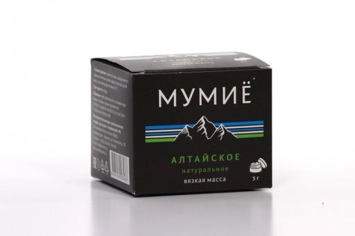 Мумие Алтайское натуральное, вязкая масса для приема внутрь, 5 г, 1 шт.