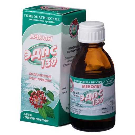 Эдас-139 Менолет, капли для приема внутрь гомеопатические, 25 мл, 1 шт.
