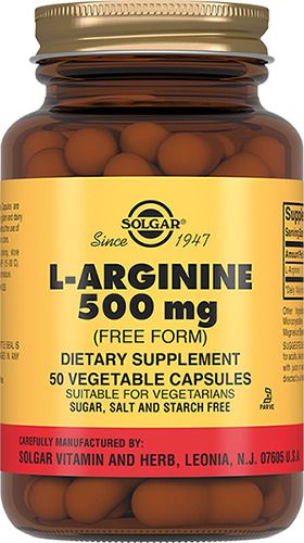Solgar L-Аргинин 500 мг, капсулы, 50 шт.