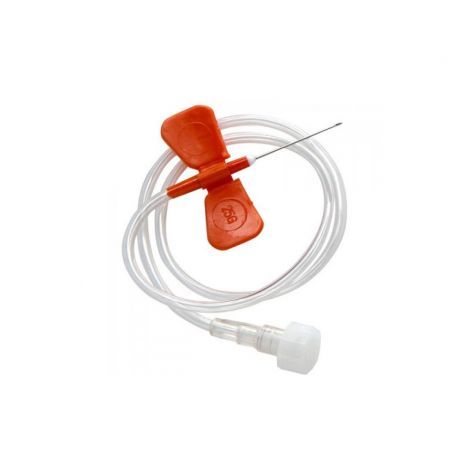 KDM Устройство для вливания в малые вены, 0.5х19 мм, 25G, оранжевого цвета, 1 шт.