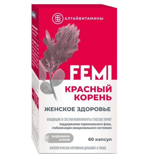 Красный корень femi женское здоровье, капсулы, 60 шт.