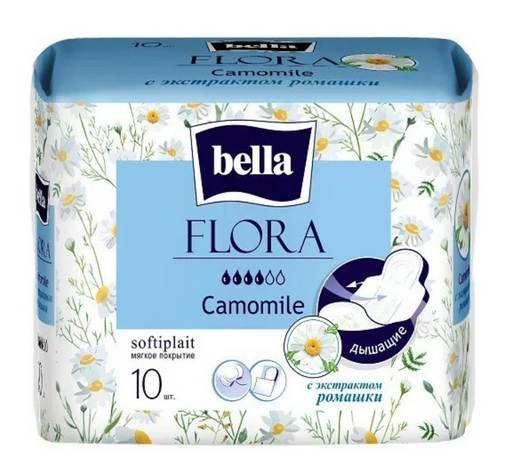 Bella Flora Camomile прокладки гигиенические, с экстрактом ромашки, 10 шт.